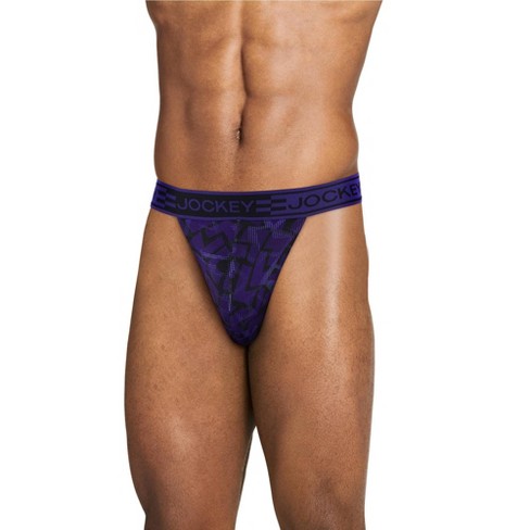 Jockey Men's Sport Cooling Mesh Performance String Bikini M Purple