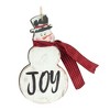 Joy & Noel Snowman Ornaments – 7.25"H Metal Scarf Accented Christmas Tree Decor (Set of 6) By Melrose - 3 of 4