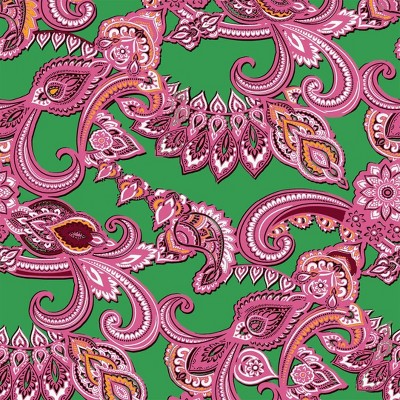 Tempaper & Co. Alice Olivia Fill Look Removable Peel and Stick Wallpaper, Pink and Green, 56 sq. ft.: Vinyl, Self-Adhesive, Abstract
