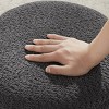VANOMi 15.75'' Wide Upholstered Swivel Ottoman, Makeup Pouf, Shoe Changing Stool - 3 of 4