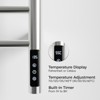 SEVOBAL Bathroom Towel Holders Heated Towel Rack Compact Space Saving Design for Bathroom and Home, Brushed Nickel, 18.7"*35.43"*3.78" - 2 of 4