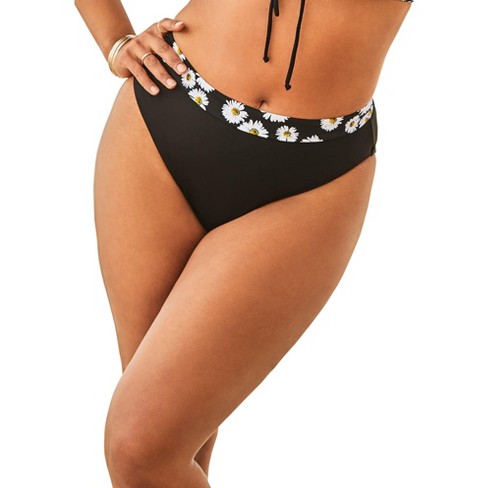 Swimsuits For All Women's Plus Size High Waist Bikini Bottom - 10, Black :  Target