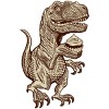 Girl's Design By Humans Velociraptors love cupcakes! By DBHOriginals T-Shirt - 2 of 3