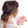 Unique Bargains Fashion Double Flower Hair Clips Hairdo Clip 1 Pc - 3 of 4