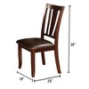 NicBex Dining Chair Set of 2 Mid-Century Kitchen & Dining Room Chairs Faux Leather Upholstered Armless Chair with Wood Legs, Espresso - 3 of 4