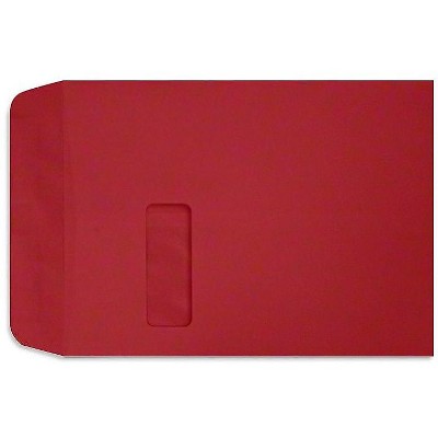 LUX 9" x 12" Open End Window Envelopes Ruby Red LUX-1590-18-250