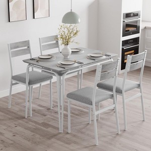 5 Piece Dining Table Set, Kitchen Dining Room Table Set for 4, Upholstered Chairs, for Home Restaurant Apartment, Easy Assembly - 1 of 4