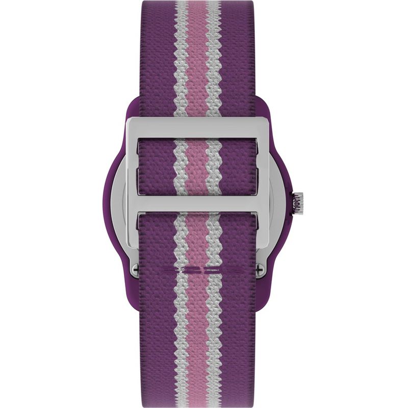 Kid&#39;s Timex Watch with Striped Strap - Purple/White TW7C061009J, 3 of 4