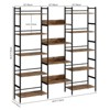 5-Tier Large Open Shelf Bookcase with 14 Adjustable Display Shelves Rustic Industrial Style Bookshelves for Living Room Bedroom Office, Brown - 3 of 4