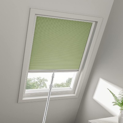 Cordless Skylight Shades 100% Blackout (Lime Green, 12-51 Wide and 12-74 High)