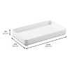 iDesign Steel Bathroom Vanity Tray - Set of 2 - White - 3 of 4