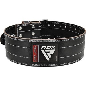 RDX Sports RD1 4'' Weightlifting Leather Gym Belt - Premium Support for Powerlifting, Bodybuilding, and CrossFit Training - 1 of 1