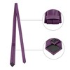 Allegra K Men's Solid Color Wedding Business Pocket Square Necktie Bowtie Set - 2 of 4