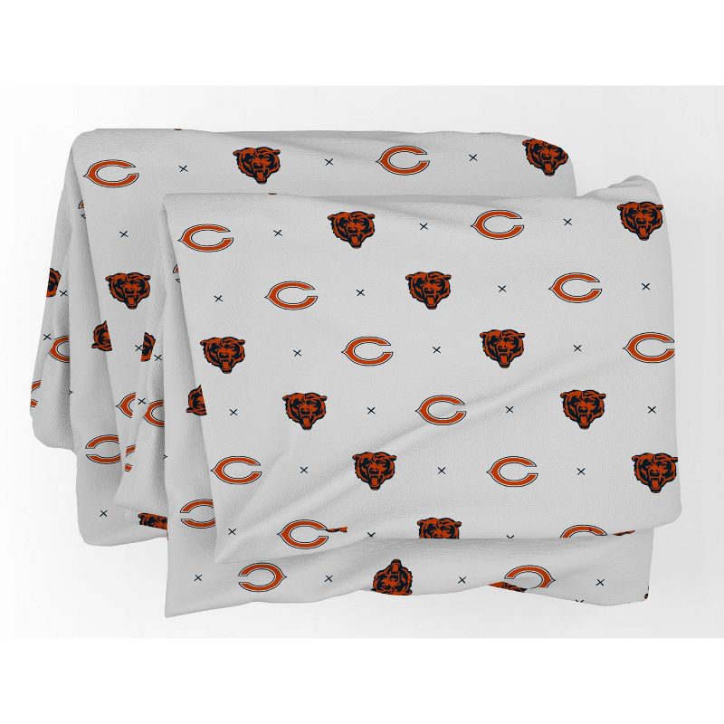 NFL Chicago Bears Small X Queen Sheet Set - 3pc, 2 of 4