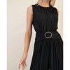 Women's Satin Pleated Jumpsuit - GLAM - 4 of 4