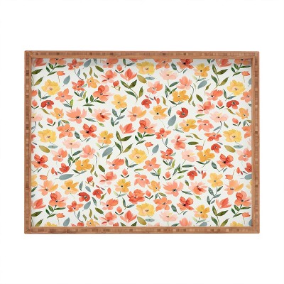 Ninola Design Countryside Fresh Flowers 18" x 14" Large Rectangular Tray - Deny Designs