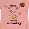Girls' - Peanuts - Woodstock Monday Football Bonk Fitted Short Sleeve Graphic T-Shirt - 2 of 4