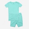 Leveret Matching Family Pajamas – Solid Aqua – 100% Cotton – Customizable for Personalization - 2 of 4