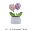 Unique Bargains Artificial Plants Hand-Knit Tulip DIY Yarn 1.97"x1.97"x5.51" 1 Pcs - 3 of 4