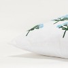 20"x20" Oversized Botanical Square Throw Pillow Cover Navy Blue - Rizzy Home: Cotton Woven, Zipper Closure, Decorative Couch Accessory - 4 of 4