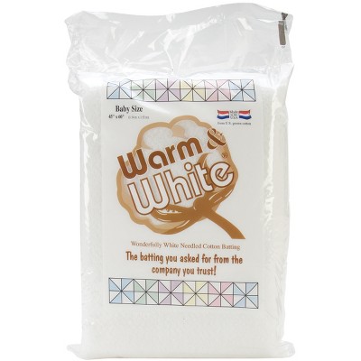 Warm Company Warm & White Cotton Batting-Crib Size 45"X60" FOB: MI