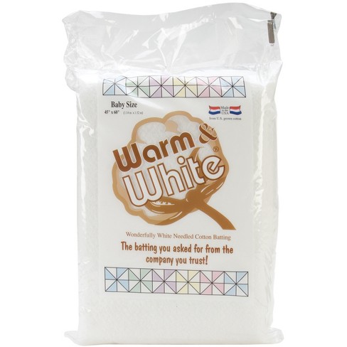 Warm Company Warm and White Cotton Batting - Baby Crib Size