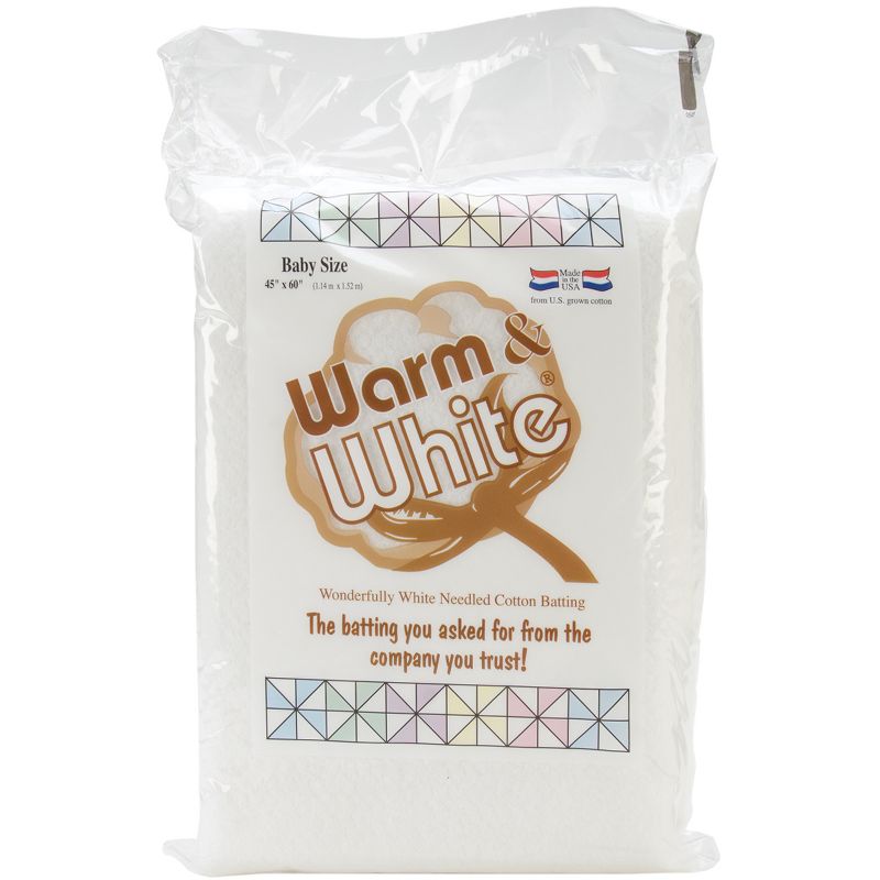Warm Company Warm & White Cotton Batting-Crib Size 45"X60", 1 of 2