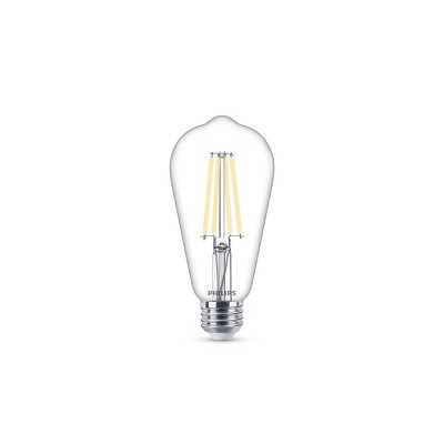 Philips Clear Glass Vintage LED Dimmable Bulbs, 2-Pack