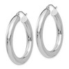 Black Bow Jewelry 5mm, 14k White Gold Classic Round Hoop Earrings, 35mm (1 3/8 Inch) - 2 of 4