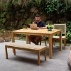 Cambridge Casual 4pc Paxton Teak Wood Outdoor Patio Dining Set with Honey Wicker Brown - 3 of 4