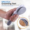 SereneLife Self-Cleaning Pet Grooming Brush with Massage Bristles & Easy Release Button – Gray – SLPTBRSH1 - 2 of 4