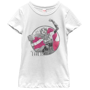 Girl's Marvel Jane Foster Thor Hammer T-Shirt - 1 of 4