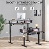 SinCiDo Height Adjustable Electric Standing Desk with Charging Station, 60" Sit Stand Up Computer Home Office Desk with LED Lights - 2 of 4