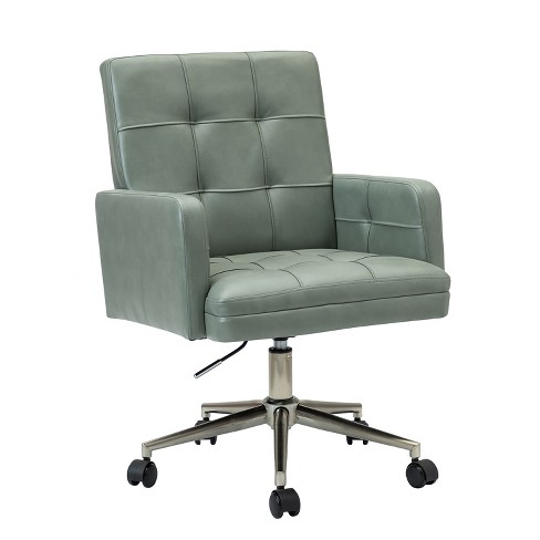 Grey tufted office online chair