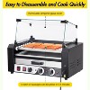 Hot Dog Rollers with Drawers, 7 Rollers 18 Hotdog Roller Grill, Stainless Steel Hot Dog Machine, Hot Dog Roller Machine with Dual Temp Control - 2 of 4