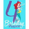 Girl's The Little Mermaid 4th Birthday Princess Crop T-Shirt - 2 of 3
