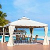 Erommy 12’ x 12’ Outdoor Gazebo Canopy, Aluminum Frame Soft Top Outdoor Patio Gazebo with Polyester Curtains and Air Venting Screens - 2 of 3