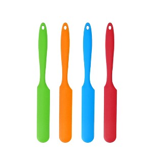 Unique Bargains Kitchen Cooking Baking Heat Resistant Non-Stick Jar Silicone Spatula 4 Pcs - 1 of 4