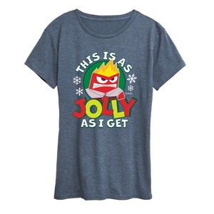 Women's - Inside Out 2 - Anger This Is As Jolly As I Get Short Sleeve Graphic T-Shirt - 1 of 4