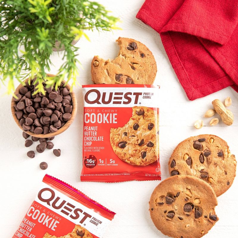 Quest Nutrition Protein Cookie - Peanut Butter Chocolate Chip, 6 of 9