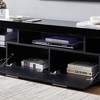 CAVINAS TV Stand Morden TV Stand with LED Lights Modern Media Console Entertainment Center - 3 of 4