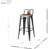 New Pacific Direct Metropolis Low Back Bar Stool,Set of 4 - 2 of 3