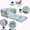 INFURNIC Sofas Modular Kids Play Couch Set with High Density Foam Cushions for Playroom or Living Room, Blue, 23.6"*17"*15" - 4 of 4