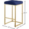 Meridian Furniture,Nicola Navy Velvet Stool, Set of 2 - 4 of 4