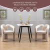 PAGED Modern Accent Chairs Set of 2, Wood Frame Velvet Fabric Arm Chair with Back, Barrel Dining Chair for Living Room, Dining Room - 3 of 4