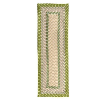Colonial Mills Montego Braided Runner, Lime Twist 2'x8', Rectangle Shape