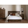 South Shore Full/Queen Musano Bed and Headboard Brown/Natural Walnut: Storage Drawer, Laminated Finish, No Box Spring Required - 2 of 4