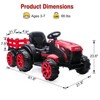 Ride On Tractor Toy for Kids, 12V Ride On Toy w/Trailer & Remote Control, Battery Powered Electric Vehicles with Safety Belt, Music for Toddler 3-10 - 3 of 4