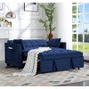MAYEERTY 66.3 Sleeper Sofa Bed Multi-Functional Couch for Living Room,Purple - 2 of 4