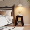 2-Tier Wood End Table,Small Side Table with Storage Shelf for Small Spaces, Bedroom, Entryway, Farmhouse - 2 of 4